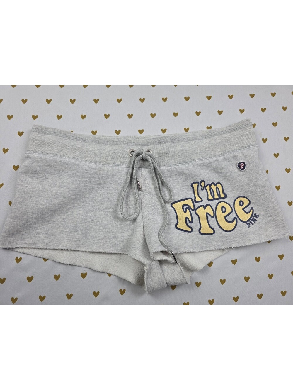 Victorias Secret PINK Vintage Y2k Sweat Shorts I'M Free XS